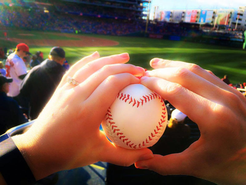 Art photo: heart baseball
