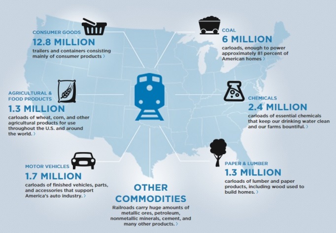 AAR Stuff Freight Rail Carries Infographic