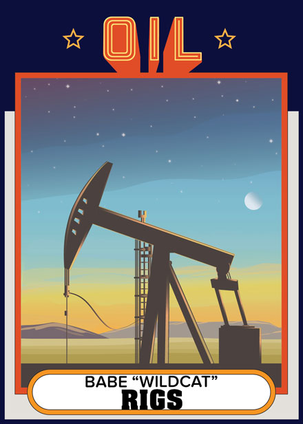 oil baseball card
