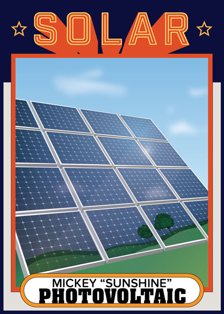 solar energy baseball card