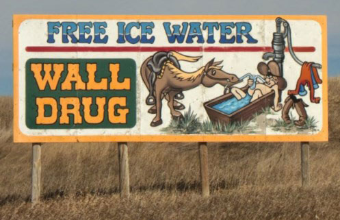 Wall Drug Free Ice WaterSign