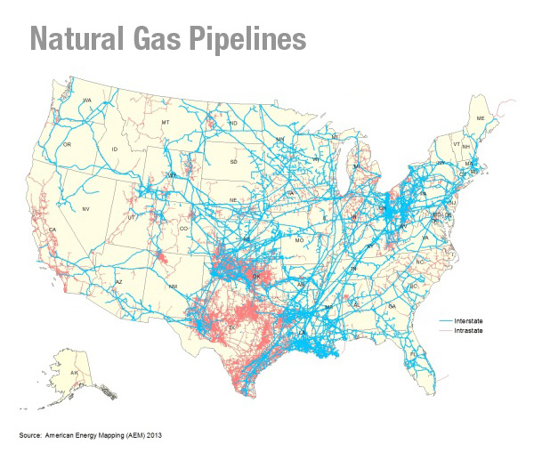 Map: Natural Gas Pipelines