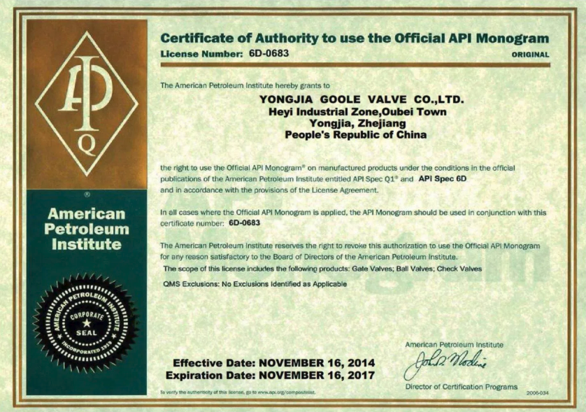 Yongjia Goole fraudulent certificate 1